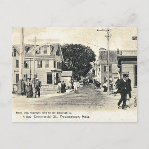 Commerciële St., Provincetown, Vintage Briefkaart