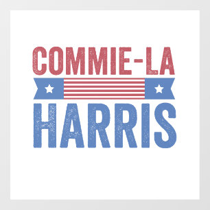 Commie-La Harris 2024 Grappig Tegen Kamala Harris Raamsticker