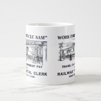 Commis à la poste de chemin de fer 1926 Jumbo Mug