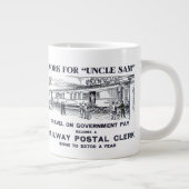 Commis à la poste de chemin de fer 1926 Jumbo Mug (Droite)