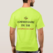 commissaire de tir t-shirt (Dos)