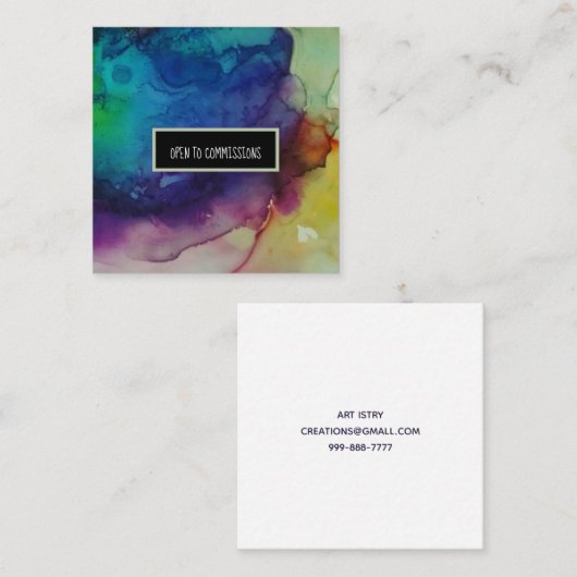 Commissaris Alle Sizes Square Visitekaartje (Voorkant / Achterkant)