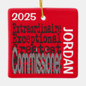 Commissaris Extraordinaire CUSTOM Keramisch Ornament (Voorkant)