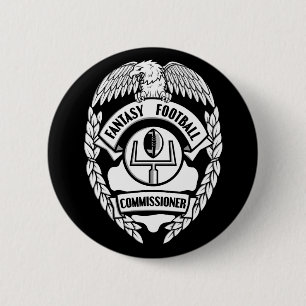 Commissaris Fantasy Football Ronde Button 5,7 Cm