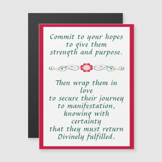 Commit Hope Love Inspirerend Kaart (Voorkant / Achterkant)