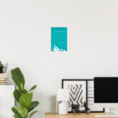 Commit or quit, modern trendy inspirerend poster (Thuiskantoor)