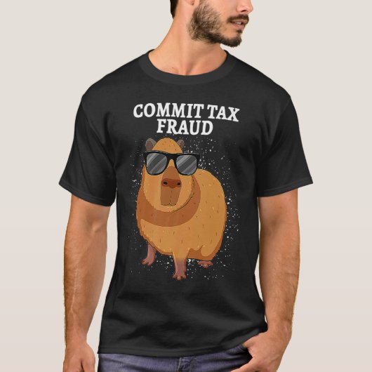 Commit Tax Fraud Capybara T-shirt (Voorkant)