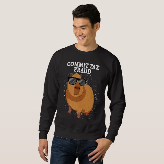 Commit Tax Fraud Capybara Trui (Voorkant volledig)