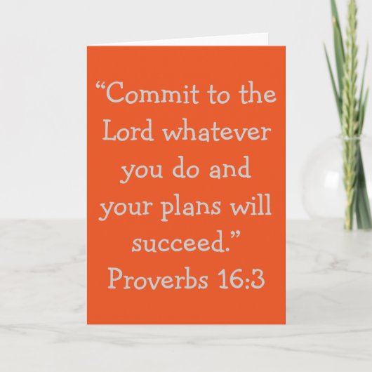 "Commit to the Lord" Écriture Carte de voeux (Devant)