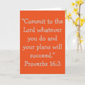 "Commit to the Lord" Écriture Carte de voeux (Fleur jaune)