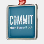 Commit zoek het dan uit metalen ornament (Links)