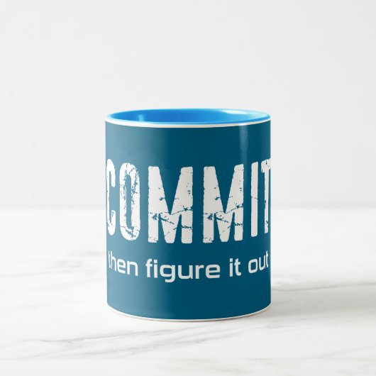 Commit zoek het dan uit tweekleurige koffiemok (Center)