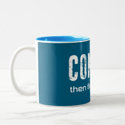 Commit zoek het dan uit tweekleurige koffiemok (Links)