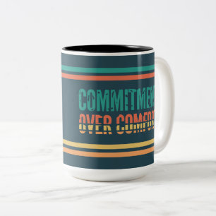 Commitment Boven Gemak Retro Motivatie Mok