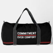 Commitment Over Comfort Gym Duffel Bag Plunjezak (Voorkant)