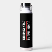 Commitment Over Comfort Thor Gym Water Bottle Waterfles (Voorkant)
