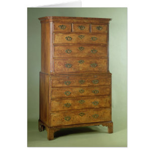 Commode superposée de noix de la Reine Anne, déb