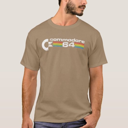 Commodore 64 retro oud t-shirt (Voorkant)