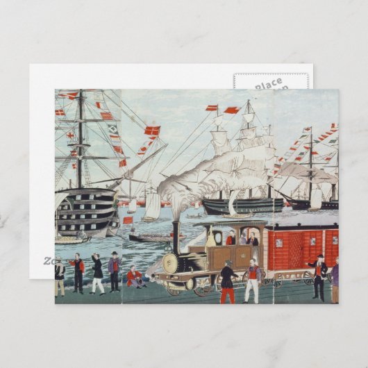 Commodore Perry's Gift of a Railway Briefkaart (Voorkant / Achterkant)