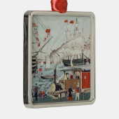 Commodore Perry's Gift of a Railway Metalen Ornament (Rechts)