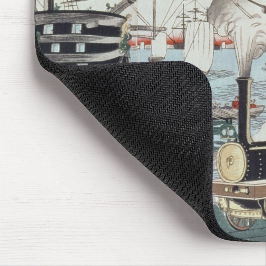 Commodore Perry's Gift of a Railway Muismat (Hoek)