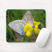 Common Blue Butterflies Mouse Mat Muismat (Met muis)