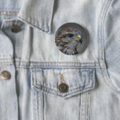 Common Buzzard Portrait Ronde Button 5,7 Cm (In situ)