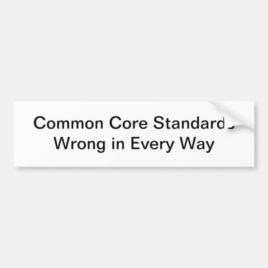 Common Core Bumpersticker (Voorkant)