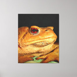 Common European Toad Bufo Black Outline Art Canvas Afdruk