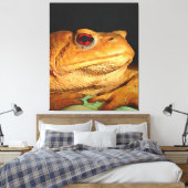 Common European Toad Bufo Black Outline Art Canvas Afdruk (Insitu (Slaapkamer))