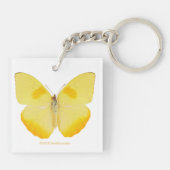 Common Grass Yellow Butterfly Sleutelhanger (Achterkant)