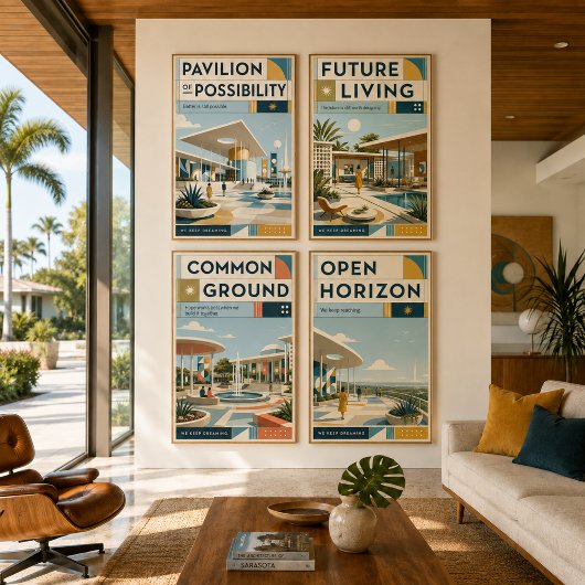 Common Ground Mid Century Modern Poster
