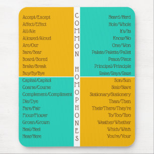 Common Homophones English Spelling Reference Guide Muismat