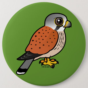 Common Kestrel Ronde Button 6,0 Cm