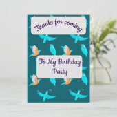 Common Kingfishers Thank you Card Kaart (Staand voorkant)