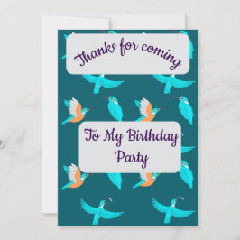 Common Kingfishers Thank you Card Kaart