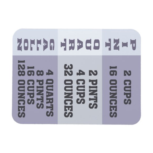 Common Kitchen Metingen Conversion Chart Magneet (Horizontaal)