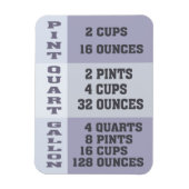 Common Kitchen Metingen Conversion Chart Magneet (Verticaal)