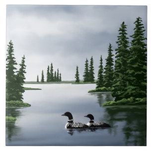 Common Loon Art Tiles Tegeltje