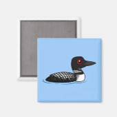 Common Loon, broedende volwassene Magneet (Voorkant / Achterkant)