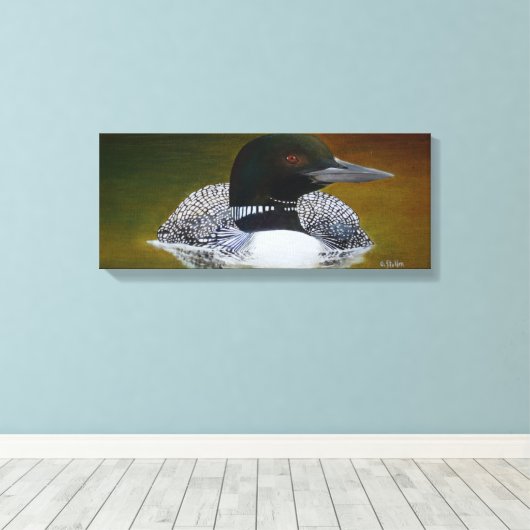 Common Loon Canvas afdrukken (Insitu (Houten vloer))