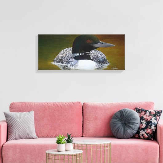 Common Loon Canvas afdrukken (Insitu (Woonkamer))