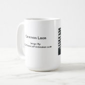 Common Loon Linocut Mok (Voorkant links)