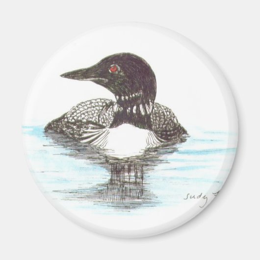 Common Loon Magneet (Voorkant)