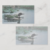 Common Loon on Water Visitekaartje (Voorkant / Achterkant)