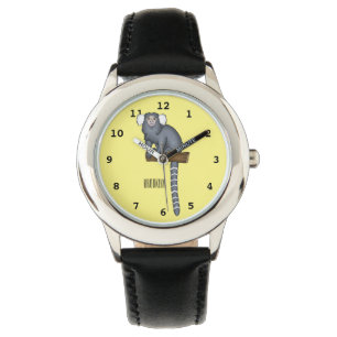 Common marmoset cartoon illustratie horloge