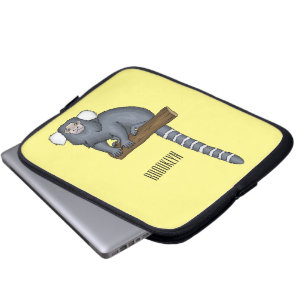 Common marmoset cartoon illustratie laptop sleeve