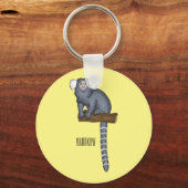 Common marmoset cartoon illustratie sleutelhanger (Voorkant)