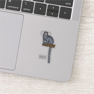Common marmoset cartoon illustratie sticker