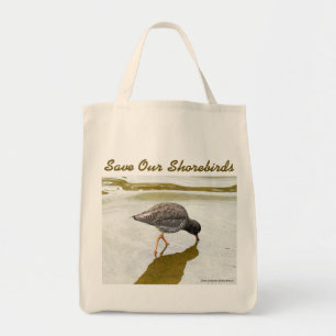 Common Redshank Grocery Bag van RoseWriters Tote Bag